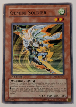 Yugioh TCG - 1x Gemini Soldier - SDWS-EN004 - LP - 1st Edition - Common - 2009 - Image 1