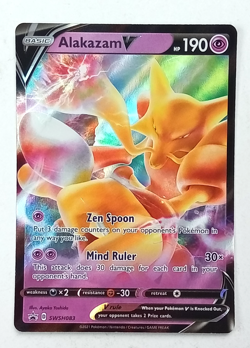 Alakazam V Swsh083 Black Star Promo Holo Pokemon Card 2021 - Image 1