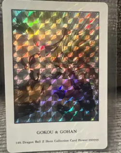 Dragon Ball Z HERO COLLECTION Prism Card 149 Goku & Gohan - Image 1