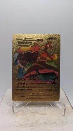 Pokemon Venusaur, Charizard Blastoise VMAX 400HP Gold Foil Fan Art Card 143/203 - Image 1