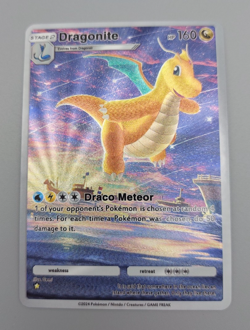 Dragonite Custom TCG Pocket Full Art Pokemon Card Holo Shiny Textured - Image 1