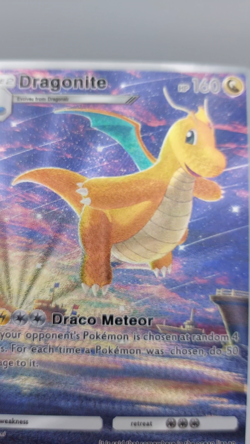 Dragonite Custom TCG Pocket Full Art Pokemon Card Holo Shiny Textured - Image 2