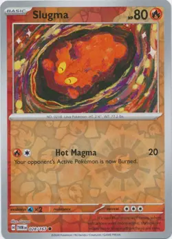 Slugma 028/167 Reverse Holo Twilight Masquerade Pokemon Card NM - Image 1
