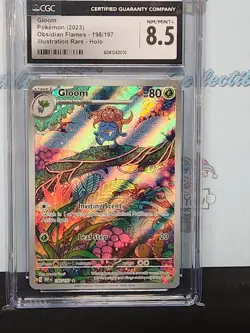 Pokemon 2023 Obsidian Flames Cgc 8.5 Nm IR Gloom Holo Card - Image 1