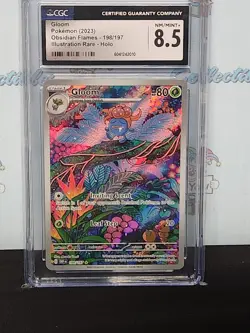Pokemon 2023 Obsidian Flames Cgc 8.5 Nm IR Gloom Holo Card - Image 2