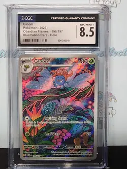 Pokemon 2023 Obsidian Flames Cgc 8.5 Nm IR Gloom Holo Card - Image 5