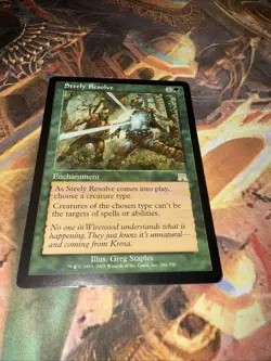 Steely Resolve [Onslaught] NM Rare Enchantment - Tribal Shroud Engine MTG - Image 1