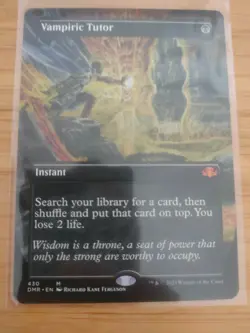 MTG Vampiric Tutor (Borderless) 430 Dominaria Remastered M/NM Free UK P&P - Image 1