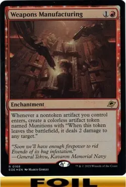 1x - Weapons Manufacturing - FOIL #168 - Edge of Eternities - NM MTG - Image 1