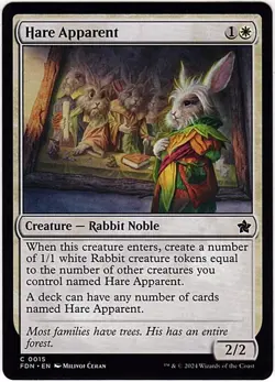 MTG Foundations Hare Apparent (Common) - Image 1