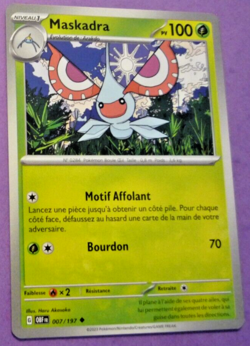 POKEMON FLAMMES OBSIDIENNES CARD CARTE MASKADRA 007/197 FR VF OBF NM 2023 - Image 1