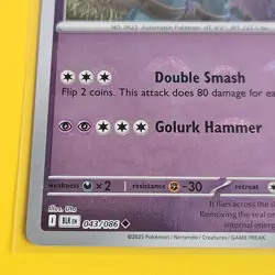 Golurk 043/086 Poke Ball Reverse Holo - Black Bolt - Pokemon Card - NM - Image 4