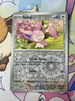 Pokemon TCG - Skitty 130/162 Reverse Holo - Temporal Forces - Pack Fresh NM - Image 1