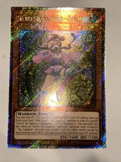 Yugioh! Secret Six Samurai - Hatsume - RA03-EN016 - Platinum Secret Rare - 1st - Image 1