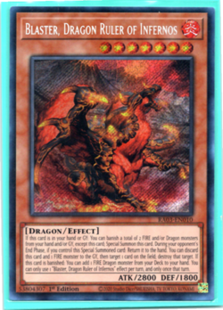 Blaster, Dragon Ruler of Inferno RA03-EN010 Secret Rare 1st Edition - Yugioh - Image 1