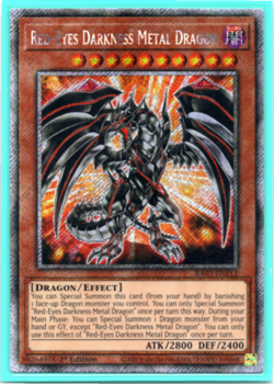 Red-Eyes Darkness Metal Dragon RA03-EN212 Platinum Secret Rare 1st Editio Yugioh - Image 1
