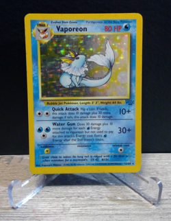 Vaporeon Pokemon Card TCG Holo Rare - Vintage WOTC Jungle Set 12/64 LP - Image 1