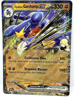 Cynthia's Garchomp ex - Pokemon Destined Rivals Holo Double Rare Card 104/182 - Image 1