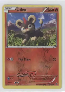 Litleo Reverse Foil Pokemon XY Flashfire #19 0cv - Image 1