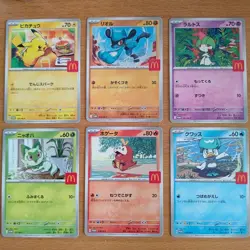 McDonald's Promo 2025 6 Types Complete Set Pokemon Card Japanese Pikachu - Image 1