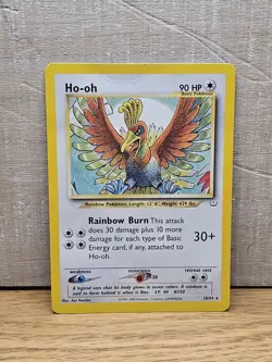 Ho-oh 18/64 Neo Revelation Non-Holo Rare Pokemon Card TCG Damaged Creased - Image 1