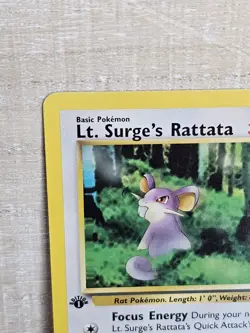 Lt. Surge's Rattata 85/132 Gym Challenge 1st Edition Pokemon Card - Image 3