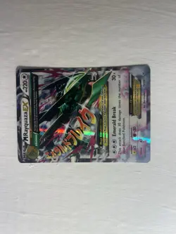 Pokemon TCG Mega-Rayquaza EX Roaring Skies Holo Rare Card 76/108 - Image 1