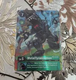 Digimon Card Game MetalTyrannomon BT2-046 R Alternate Art Textured - Image 1