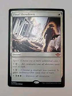 Final Showdown Outlaws of Thunder Junction Magic The Gathering MTG Foil Promo - Image 1