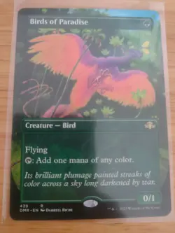 MTG Birds of Paradise (Borderless) 439 Dominaria Remastered M/NM Free UK P&P - Image 1