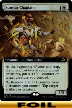 1x - Sunstar Chaplain - FOIL EXTENDED ART - Edge of Eternities - NM MTG - Image 1