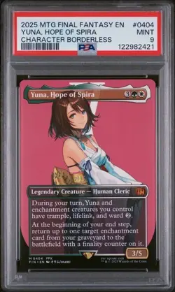 2025 MTG Final Fantasy Yuna Hope Of Spira Borderless #404 PSA 9 - Image 1