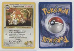 Lt Surge's Raticate 1st Ed. Pokemon Gym Heroes #51 2000 7pk - Image 3