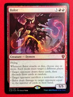 MTG Foil 1X Balor X1 Commander Legends: Battle for Baldur's Gate Magic - NM/MT - Image 1