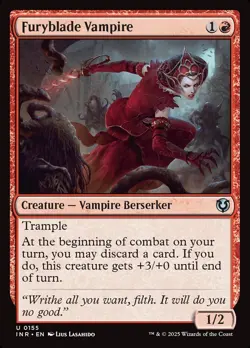 FOIL Furyblade Vampire Innistrad Remastered Magic MTG Creature CARD 1x (0155) - Image 1
