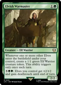 Elvish Warmaster - NM - Lord of the Rings Commander LTC MTG - Image 1
