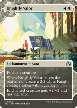 MTG Foil - Knightly Valor - 8 / NM / English - Image 1
