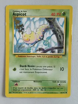 Carte pokemon FRANCAIS Aspicot (BS 69) Set de Base [PLAYED] 19.07.2025A - Image 1