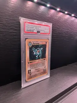 1999 POKEMON GAME MACHAMP - HOLO 1ST EDITION - SHADOWLESS Psa 6 - Image 3