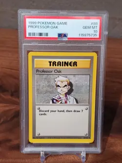 1999 POKEMON BASE SET #88 PROFESSOR OAK PSA 10 GEM MINT - Image 1