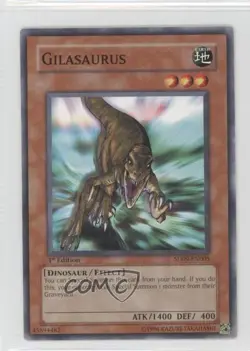 Gilasaurus 1st Ed. YuGiOh Dinosaur's Rage Structure Deck #SD09-EN005 2006 READ - Image 1