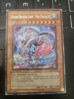 YUGIOH OCEAN DRAGON LORD NEO DAEDALUS ULTRA RARE SD4-EN001 1ST EDITION PLAYED - Image 1