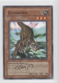 Gilasaurus 1st Ed. YuGiOh Dinosaur's Rage Structure Deck #SD09-EN005 2006 - Image 1