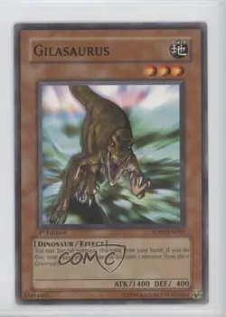 Gilasaurus 1st Ed. YuGiOh Dinosaur's Rage Structure Deck #SD09-EN005 2006 - Image 1