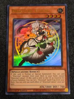 Yugioh! Dracotail Lukias JUSH-EN001 Ultra Rare 1st Edition Near Mint - Image 1