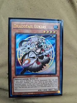 Yugioh! Dracotail Lukias JUSH-EN001 Ultra Rare 1st Edition Near Mint - Image 1