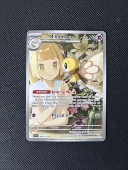 Pokemon TCG Lillie's Ribombee Holo Card 164/159 Journey Together Series - Image 1