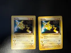 1999 SET (2) POKEMON PIKACHU WB KIDS MOVIE BLACK STAR PROMO CARD #4 - VG - Image 1