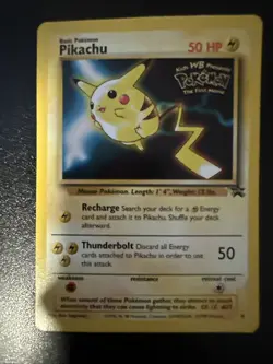 1999 SET (2) POKEMON PIKACHU WB KIDS MOVIE BLACK STAR PROMO CARD #4 - VG - Image 3