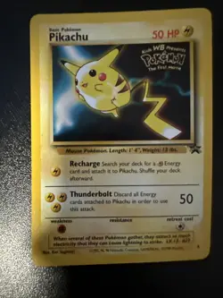 1999 SET (2) POKEMON PIKACHU WB KIDS MOVIE BLACK STAR PROMO CARD #4 - VG - Image 4